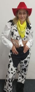 Kids Costumes to Hire - COWGIRL - waistcoat, chaps, x2 wrist cuffs